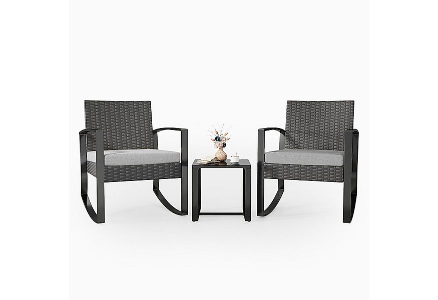 Bealife Garten-Essgruppe Balkonset Gartenlounge-Set, (3-tlg), 1 Tisch und 2 günstig online kaufen
