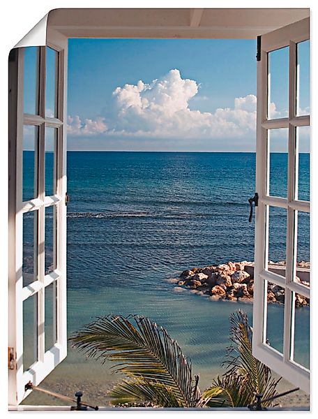 Artland Wandbild "Fenster zum Paradies" Fensterblick 1 Stk. tlg. als Alubil günstig online kaufen