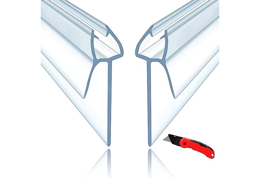 Montegoni Duschdichtung 2x100CM PVC Duschtürdichtung für 6mm 7mm 8mm Glasst günstig online kaufen