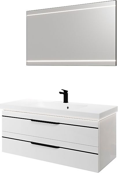 Saphir Badmöbel-Set »Balto 2-teilig Mineralmarmor-Waschtisch mit LED-Spiege günstig online kaufen