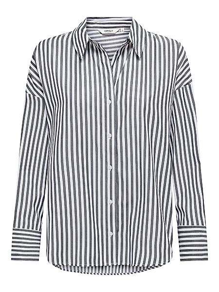 ONLY Blusenshirt Gestreiftes Längsdesign mit Knopfleiste günstig online kaufen