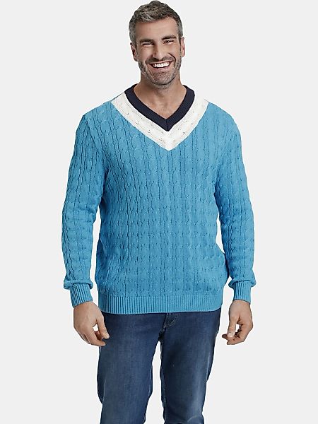 Charles Colby Strickpullover "Pullover EARL HAILY" 1 Stk. im stylischen Zop günstig online kaufen