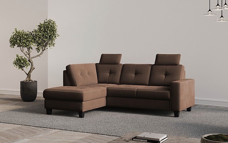 PLACES OF STYLE Ecksofa "Varese" wahlweise mit Bettfunktion und Bettkasten günstig online kaufen