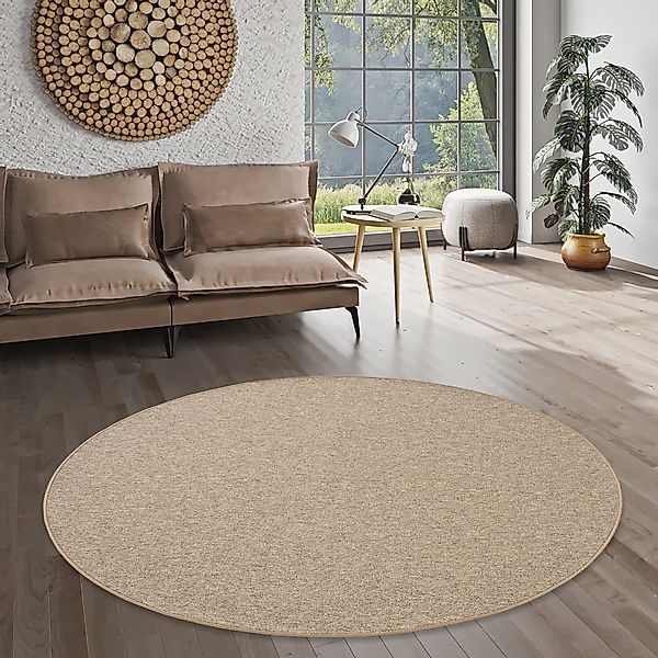 my home Teppich »Fortis, Schlinge, Made in Netherlands«, rund, 5 mm Höhe, U günstig online kaufen