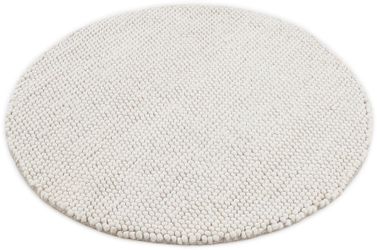 carpetfine Teppich "Calo" rund 16 mm Höhe Handweb Teppich, Uni-Farben, meli günstig online kaufen