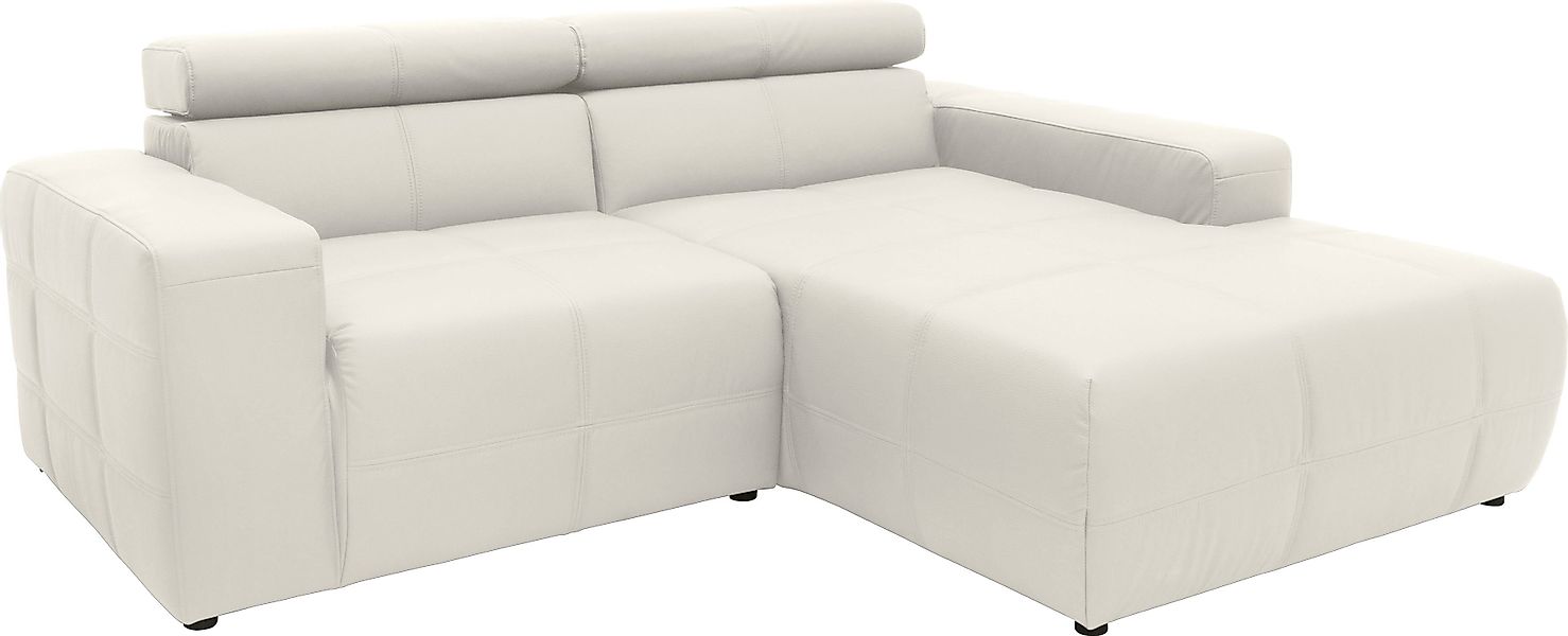 DOMO collection Ecksofa "Brandon, inkl. Kopfteilverstellung, B/T/H: 214/100 günstig online kaufen