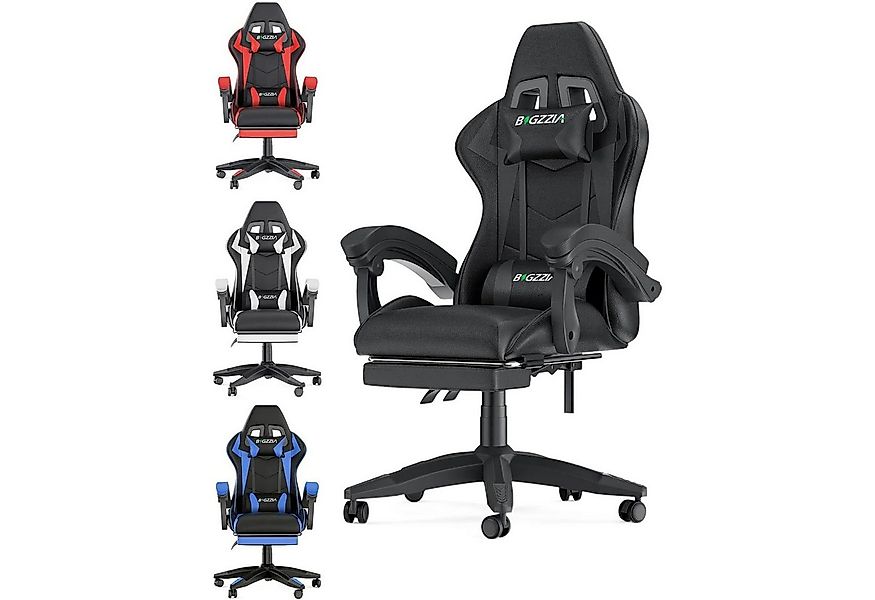 Athlix Gaming-Stuhl Gaming Chair Bürostuhl Ergonomisch mit Lendenkissen Kop günstig online kaufen