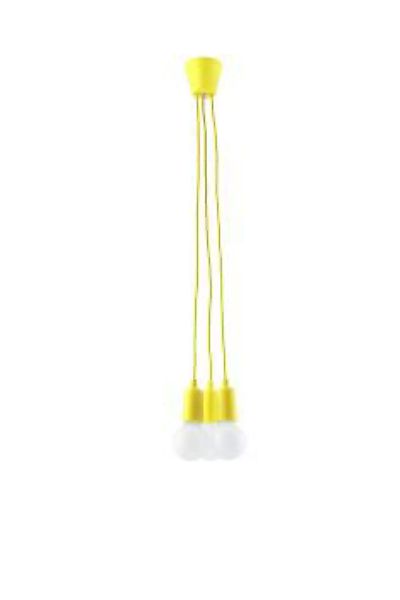 Hängeleuchte Gelb verstellbar bis 90cm Retro NESSA günstig online kaufen