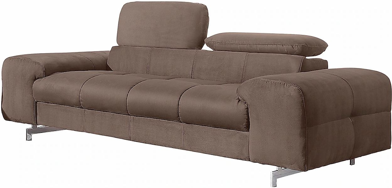 COTTA 2-Sitzer "Chef", Big-Sofa mit Kopfteilverstellung, edle Metallkufen günstig online kaufen