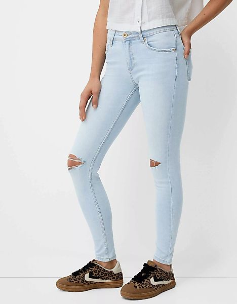 Bershka Skinny-Jeans Mit Tiefem Bund Damen 42 Hellblau günstig online kaufen