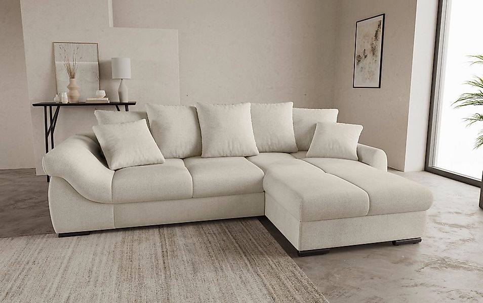 Mr. Couch Ecksofa "Livorno DuraFlex L-Form", inkl. Hochschläfer-Bettauszug, günstig online kaufen