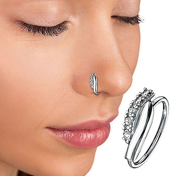 Taffstyle Nasenpiercing Piercing Biegbar filigrane Creole, günstig online kaufen