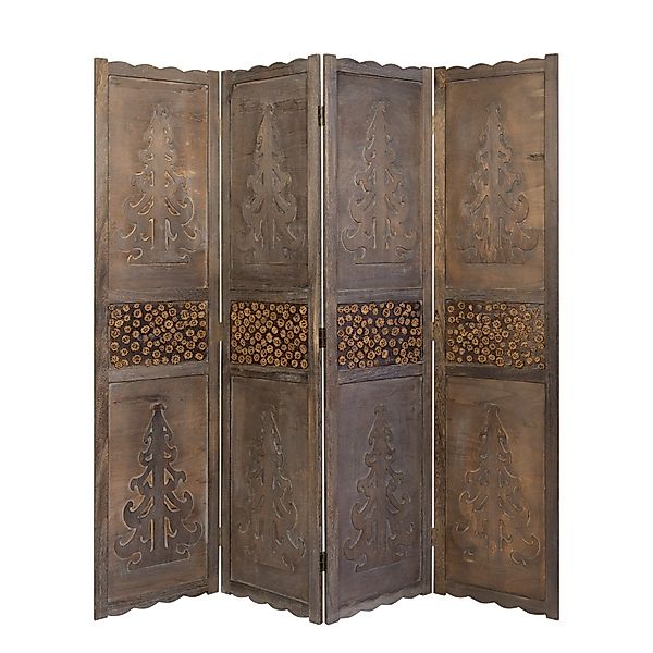 Homestyle4u Paravent Raumteiler Holz Trennwand Braun günstig online kaufen