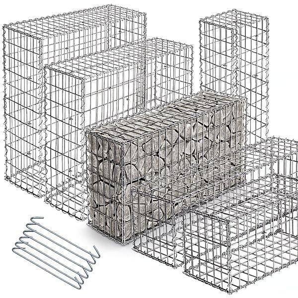 VENDOMNIA Gartenzaun Gabionen mit Spiralverbindungen und günstig online kaufen