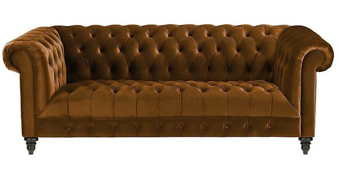 Xlmoebel 3-Sitzer Neues Originaldesign Chesterfield Sofa mit braunem Stoff günstig online kaufen