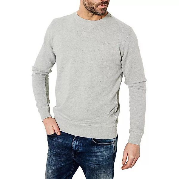 Petrol Industries Ribbed Neck Sweatshirt 2XL Light Grey Melee günstig online kaufen