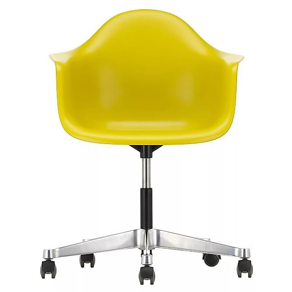 Vitra - Eames Plastic Armchair PACC Bürostuhl - senf/Polypropylen/Sternfußg günstig online kaufen