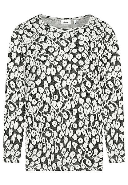 elanza T-Shirt Shirt mit floralem Muster in Anthrazit/Weiß (1-tlg) günstig online kaufen