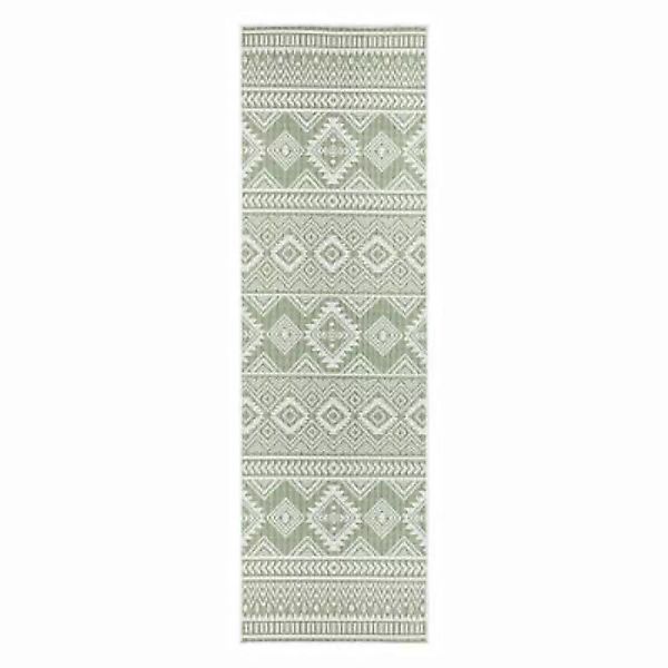 carpet city® Teppich Palm 3522 Grün grün Gr. 80 x 250 günstig online kaufen