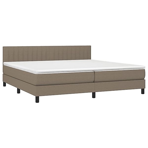 vidaXL Boxspringbett mit Matratze & LED Taupe 200x200 cm Stoff 3133345 günstig online kaufen
