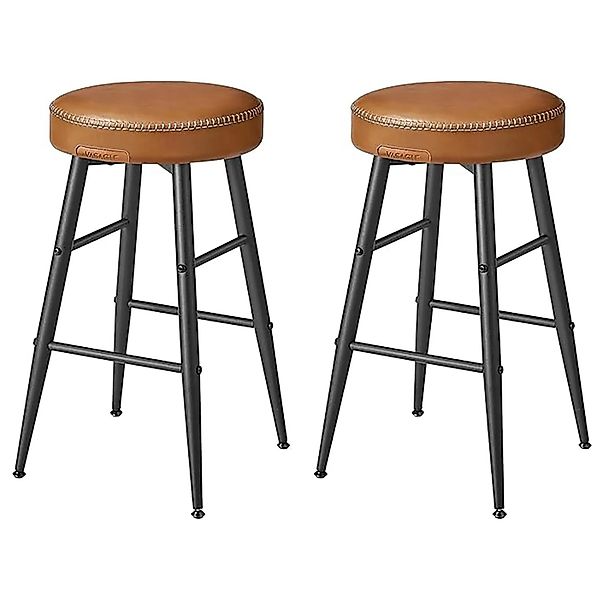 Songmics Barhocker-Set Ekho mit Sitzkissen Braun 2-teilig günstig online kaufen