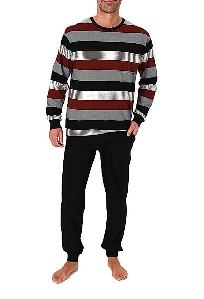 Normann Pyjama Normann Herren Schlafanzug lang mit Bündchen - auch in Überg günstig online kaufen