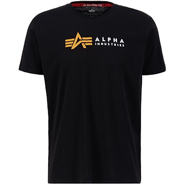 Alpha Industries  T-Shirt Alpha Label T Puff Print - black günstig online kaufen