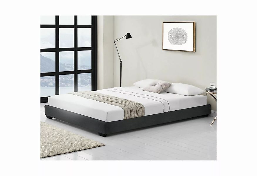 Corium Polsterbett, »Masari« Modernes Bett 180x200cm mit Lattenrost schwarz günstig online kaufen