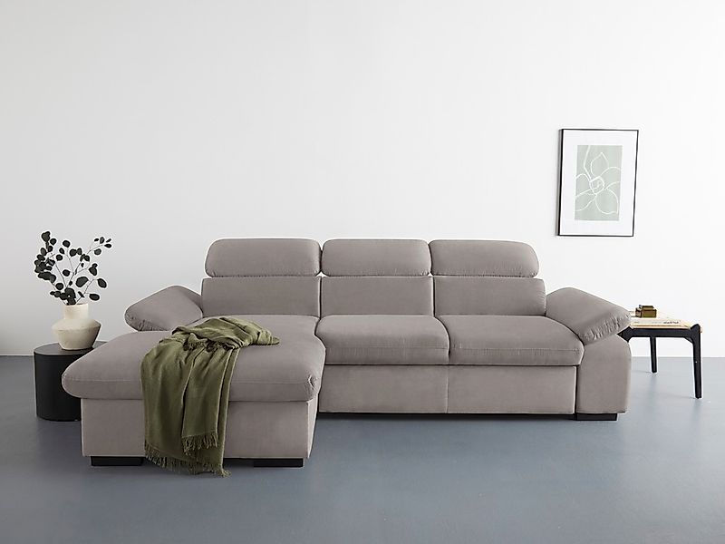 COTTA Ecksofa "Lola L-Form mit Kopfteilfunktion & Hocker", (Set, mit Hocker günstig online kaufen