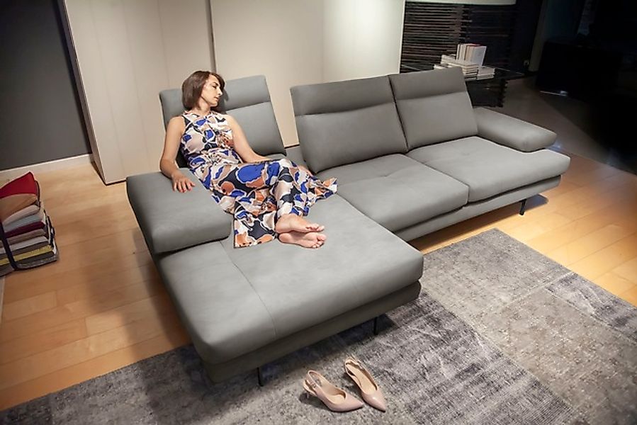 CALIA ITALIA Ecksofa »Toby Wing, L-Form, Multifunktionssofa, edel und beque günstig online kaufen