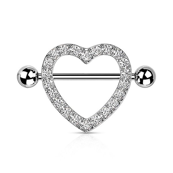 viva-adorno Brustwarzenpiercing Herz Zirkonia Nippelpiercing Brustpiercing, günstig online kaufen