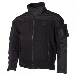 MFHHighDefence Fleecejacke Fleece-Jacke, Combat, schwarz - günstig online kaufen