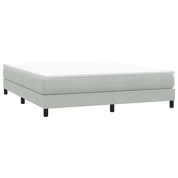 vidaXL Boxspringbett ohne Matratze Hellgrau 180x220 cm Samt 3315885 günstig online kaufen