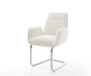 DELIFE Polsterstuhl Zoa-Flex, Freischwinger flach Edelstahl günstig online kaufen