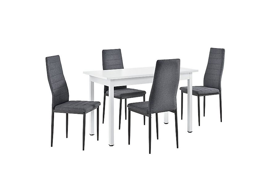 en.casa Essgruppe, (Set, 5-tlg., Esstisch mit 4 Stühlen), »Honningsvåg« Küc günstig online kaufen
