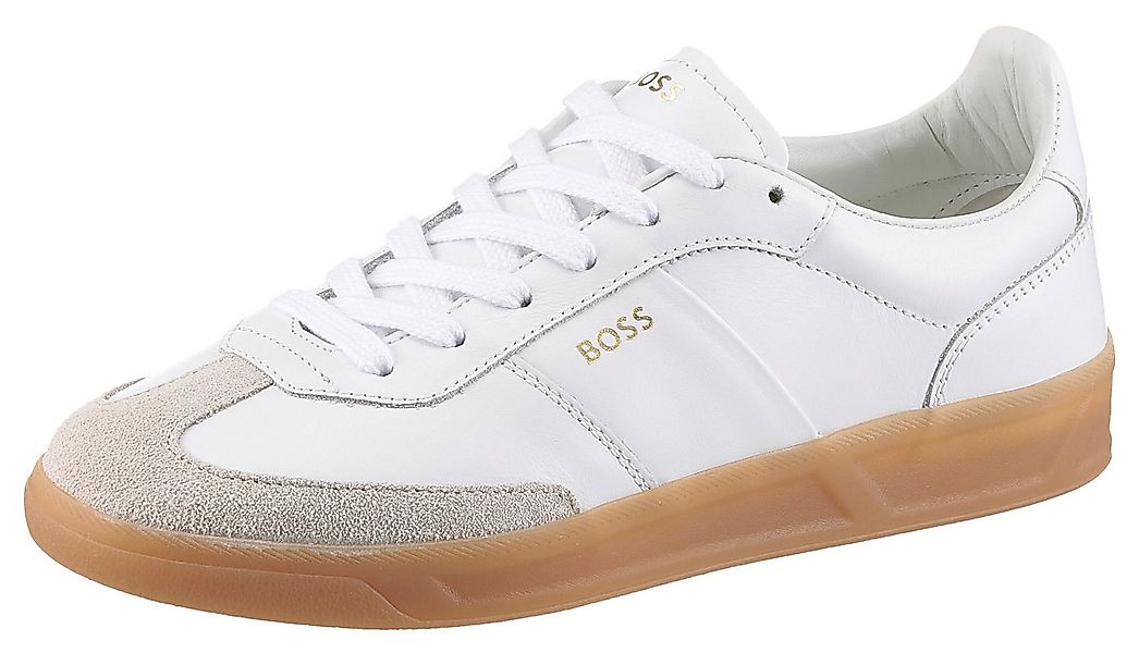 BOSS Brenta_Tenn Sneaker Freizeitsneaker, Schnürschuh, Retro-Sneaker, honig günstig online kaufen