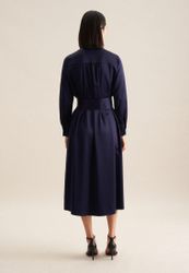 seidensticker Sommerkleid "Schwarze Rose" Langarm V-Neck Uni günstig online kaufen