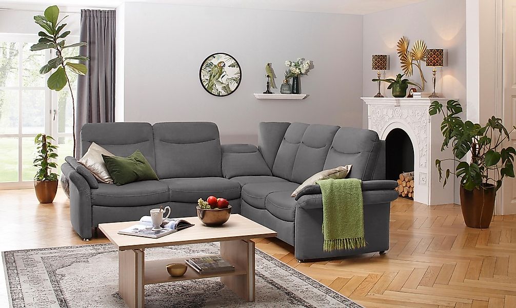 Home affaire Ecksofa »Tahoma L-Form«, mit Armlehnfunktion, wahlweise Bettfu günstig online kaufen