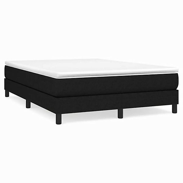 furnicato Bett Boxspringbett mit Matratze Schwarz 160x200 cm Stoff (1-tlg) günstig online kaufen