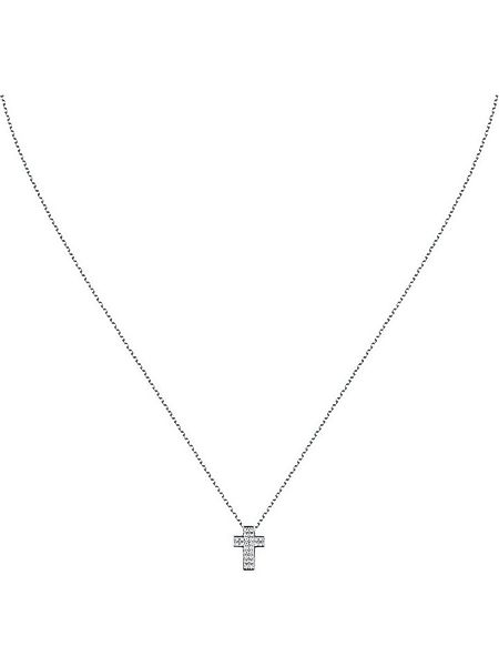CHRIST Collier CHRIST Damen-Kette 375er Weißgold 10 Diamant Kreuz günstig online kaufen