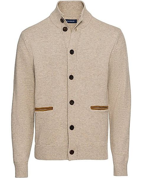 Highmoor Strickjacke Cardigan mit Lederdetails günstig online kaufen