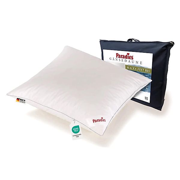 Paradies Gänsedaunen Kopfkissen Malea fest 15% Daunen 85% Federn 80x80 günstig online kaufen