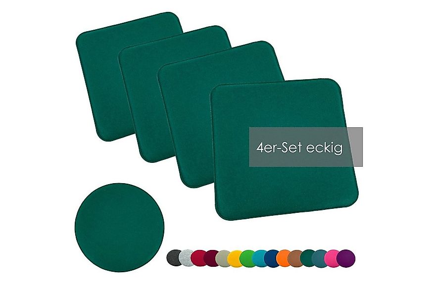 heimtexland Sitzkissen Filz Sitzauflage Stuhlkissen Bankkissen abwaschbar, günstig online kaufen