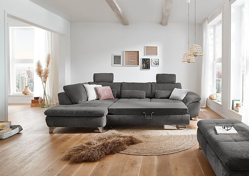 Die PlanBar Ecksofa "MP-IN14007 L-Form" wahlweise mit Bettfunktion und vers günstig online kaufen