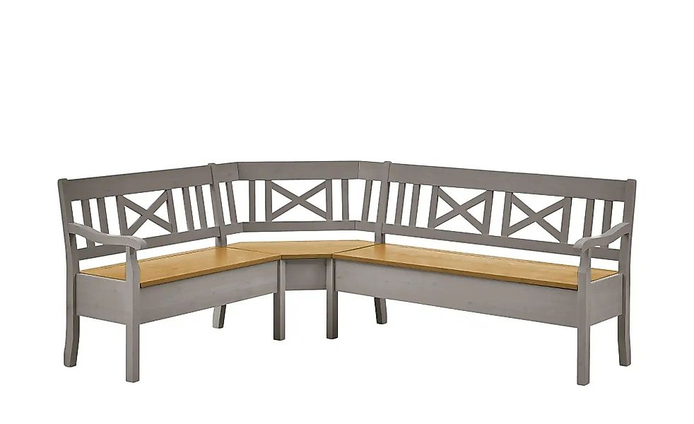 maison bleue Truheneckbank massiv Florian ¦ grau ¦ Maße (cm): H: 93 Bänke > günstig online kaufen