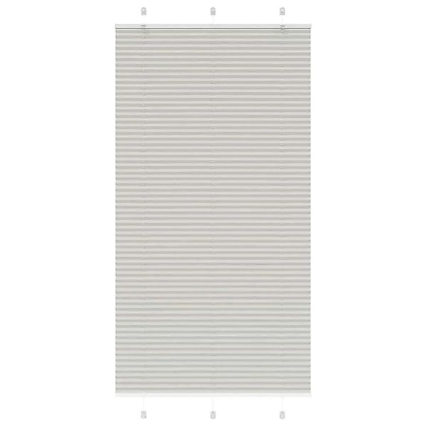 vidaXL Plissee Hellgrau 110x200 cm Stoffbreite 109,4 cm Polyester 4015366 günstig online kaufen