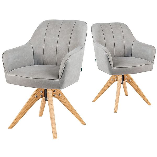 DUBI Möbel Polsterstuhl Mika-Noah 2er-Set, Federkern, günstig online kaufen