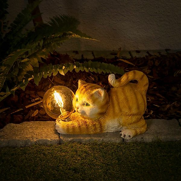 näve LED Solarleuchte "Katze", 1 flammig, süße gestreifte Katze mit beleuch günstig online kaufen