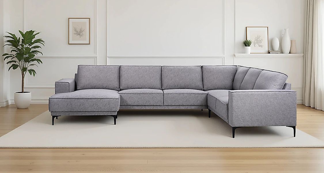 OTTO home Wohnlandschaft "XXL Sofa Oland, Struktur, Flachgewebe, Luxus-Micr günstig online kaufen