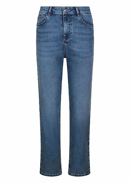 GOLDNER Stretch-Jeans "Gerade Hose CARLA in Hellblau" günstig online kaufen